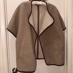 Marc New York  Beige and Dark Brown Women's Poncho Photo 0