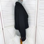 Vintage City Girl Petites 80s Rainbow Fringe Crop Blazer Jacket Black 12 Medium Size undefined Photo 2