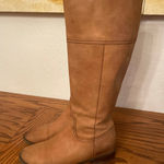 J.Crew tall leather riding boots zip up size 7 1/2 color is tan Photo 0