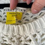 Alice + Olivia  White Open Knit Sweater Women’s Size Small Photo 4