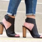 Vince Addie Black Leather Open Toe Ankle Strap Sandal Shoes 8.5 Photo 0