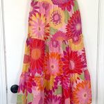 NWT J.Marie Women's Leilani One Shoulder Puffed Sleeve Tiered Midi Dress Size XS Pink Photo 3