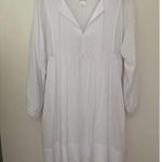 Club Monaco  White Long Sleeve Dress Front Tie Classic Staple Capsule Basic EUC 8 Photo 0