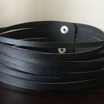 Etsy Genuine Leather Layered Rope Wrap Bracelet or Collar Necklace Photo 0