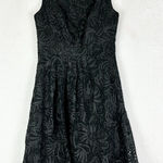 Zac Posen Truly  Soutache Dress Size 6 Fit Flare Lace Black Cocktail Photo 0