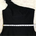 Dress the Population  TIffany Black One Shoulder Midi Dress Cocktail Party Medium Photo 15