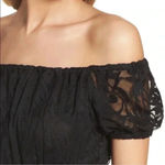 Bardot  Black Off The Shoulders Lace Overlay Gracie Midi Dress Size 4 XS Photo 2