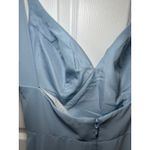 Azazie NWT  Davis Bridesmaid Dress Chiffon Long Formal Gown Dusty Blue‎ A4 Photo 5