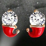 Festive Red Santa Hat Earrings Photo 2