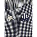 VTG Cricket Lane Dress L Gingham Blue White Stars Embroidery Granny Cottage Maxi Size L Photo 6
