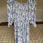 Angel Maternity Ditsy Floral Smocked Dress Cottagecore Romantic Spring Summer M White Size M Photo 2