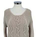 Reiss Open Knit Scoop Neck Beige Cableknit Sweater Size Large Photo 1