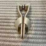 Reformation Christina Heeled Sandal in Almond Snake Emboss Photo 3