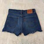 Levi's  Shorts Womens W 32 Dark Wash Blue Denim Cut Offs 501 Distressed Vtg Photo 3