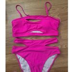 Hot Pink Cut Out Bikini Size Medium Photo 2