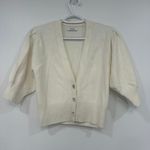 Sandro  Womens 100% Wool Cardigan Sweater Small Short Sleeve Puff V Neck Photo 1