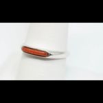 Designer Carolyn Pollack Crushed Coral Sterling Silver Stacker Ring size 5 Silver Photo 3