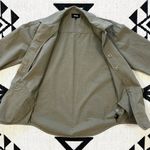 Monrow Vintage Cotton Shirt Jacket in Military Green Size XS Photo 10