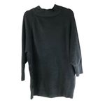 Topshop Sweater Dress Crew Neck Chunky Knit Oversized Wool Blend Black S 4-6 Photo 1