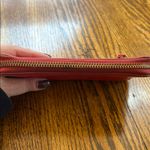 Fossil  Bright Red Leather Clutch Photo 3