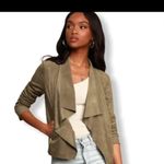 BLANK NYC Olive Suede Drape Jacket Photo 2