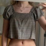 Aeropostale  Plaid Crop Smocked Top Photo 0