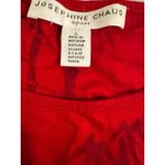 Josephine Chaus  True Red Fine Knit Top Size Large Asian Themed Shirt Photo 5