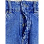 ZARA  Distressed Raw Hem Mini Cotton Button Fly Skirt 5 Pockets S Blue #3211 Photo 7