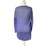J Jill Open Cardigan Womens L Purple Linen Blend Beachy Breathable Knit Casual Size L Photo 3