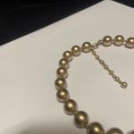 Monet Women’s Signed Beaded Necklace Gold Tone Clasp - Faux Pearl Chunky Bead Photo 5