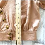 Free People NWT  Stay Bold Rose Crop Button Down Top Short Sleeve Lightweight S Photo 4