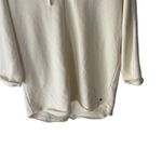 Jag Jeans Women's Size Small Debbie Lace Up Cream Sweater Clean Girl Minimalist Photo 2