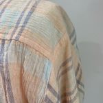 Free People  Paradise Garden Plaid Cropped Button Up Top Batwing Sleeve XS Photo 5