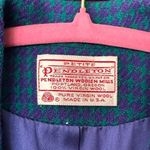 Pendleton Vintage Teal & Purple Houndstooth Wool Blazer Photo 3