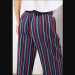Michael Stars  Sita Embroidered Stripe Cotton Wide Leg Pants S Photo 4