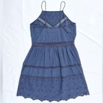Abercrombie & Fitch  Eyelet Mini Dress - Blue - L Photo 2