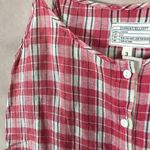 CURRENT/ELLIOT Linen Plaid Peplum Tank Top NEW Size 3 (Large) Red Photo 4
