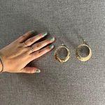 Saks 5th Avenue Gold Bev Dangle Hoop Earrings Photo 1