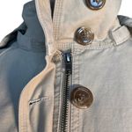 Gap Beige Cotton Trench Coat Utility Jacket Women’s Small Belted Detachable Hood Photo 3