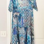 Johnny Was Klodi Raglan Tiered Midi Dress Photo 5