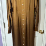 Madewell  Long Sleeve Brown Shirt Dress Photo 0