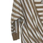 New York & Company Knitted Sweater Shrug Striped 3/4 Sleeve Women Size Large NWT Tan Photo 4