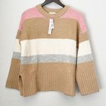 Topshop 𝅺NWT  Supersoft Stripe Crewneck Sweater 4-6 Photo 2