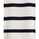 AQUA Striped Knit Cardigan Button Front Sweater Top Cream Black XXL Photo 3