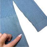 Athleta  XL‎ Blue Ribbed Knit cashmere blend Dress 3/4 Sleeve Scoop Neck Casual Photo 8