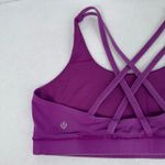 Lululemon Strappy Back Sports Bra Purple Sz 12 Womens Medium Impact Workout Bra Photo 3