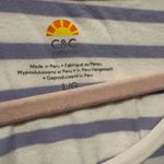 C&C California  Lavender and White Striped Tee Photo 1