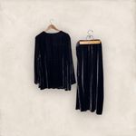 Eileen Fisher  Velvet Skirt Set Dark Brown Size Large Photo 2