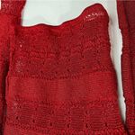Ronny Kobo Michaela Metallic Knit Top Red size XS Romantic Date Night Photo 4