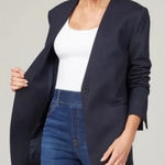 Spanx  Perfect Collarless Navy Pinstripe Blazer Size XL Photo 0